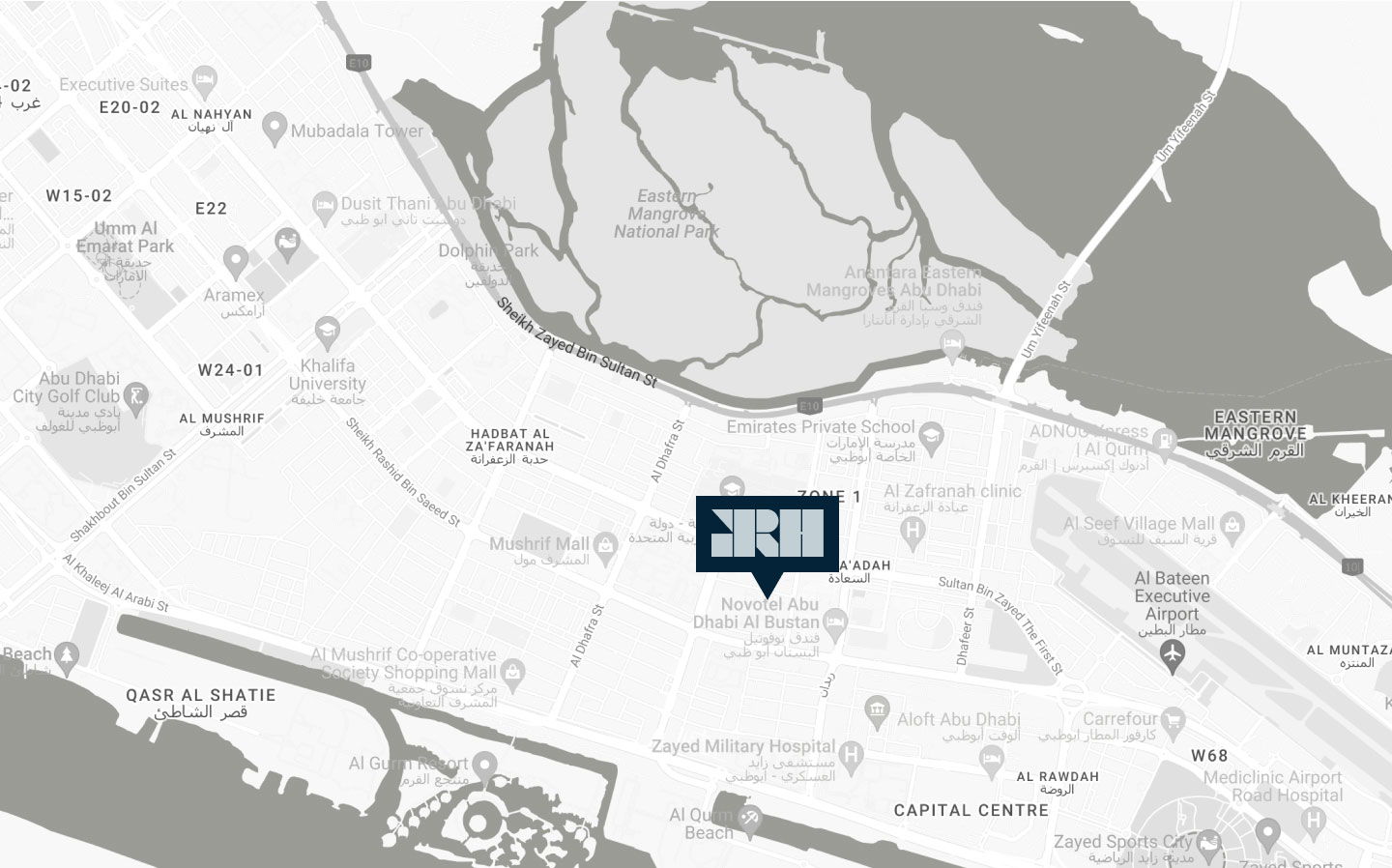 IRH Abu Dhabi office location on map